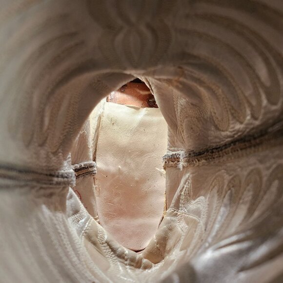 Vintage 1970s CUTTER BILL Cowgirl Boots 6B Navy Rainbow Leather Butterfly Cowboy - Picture 16 of 16